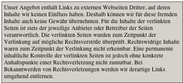 Unser Angebot enthält Links zu externen Webseiten Dritter, auf deren Inhalte wir keinen Einfluss haben. Deshalb können wir für diese fremden Inhalte auch keine Gewähr übernehmen. Für die Inhalte der verlinkten Seiten ist stets der jeweilige Anbieter oder Betreiber der Seiten verantwortlich. Die verlinkten Seiten wurden zum Zeitpunkt der Verlinkung auf mögliche Rechtsverstöße überprüft. Rechtswidrige Inhalte waren zum Zeitpunkt der Verlinkung nicht erkennbar. Eine permanente inhaltliche Kontrolle der verlinkten Seiten ist jedoch ohne konkrete Anhaltspunkte einer Rechtsverletzung nicht zumutbar. Bei Bekanntwerden von Rechtsverletzungen werden wir derartige Links umgehend entfernen.

Datenschutzerklärung
 
Diese Datenschutzerklärung klärt Sie über die Art, den Umfang und Zweck der Verarbeitung von personenbezogenen Daten (nachfolgend kurz „Daten“) innerhalb meiner Webseite antiquariatlabyrinth.de auf. In Bezug auf die verwendeten Begrifflichkeiten, wie z.B. „Verarbeitung“ oder „Verantwortlicher“ verweisen wir auf die Definitionen im Art. 4 der Datenschutzgrundverordnung (DSGVO).

Verantwortlich ist
Hannelore Behrens
Helenenstr. 37 30519 Hannover info@antiquariatlabyrinth.de

Es werden nur Daten temporär gespeichert, die freiwillig mitgeteilt werden zum Zwecke der Kommunikation wie in z.B. E-Mail.

Diese Daten werden auf rechtmäßige Weise, nach Treu und Glauben und in einer für die betroffene Person nachvollziehbaren Weise verarbeitet.

Es gibt keine Speicherung von Nutzungsdaten (z.B., besuchte Webseiten, Interesse an Inhalten, Zugriffszeiten), da wir keine Cookies verwenden, als auch keine analytischen Tools wie z.B. Google Analytics, etracker.

Ebenfalls nutzen wir keine Meta-/Kommunikationsdaten (z.B., Geräte-Informationen, IP-Adressen).

In der DSGVO werden u.a. folgende Begriffe benutzt:

„Personenbezogene Daten“ sind alle Informationen, die sich auf eine identifizierte oder identifizierbare natürliche Person (im Folgenden „betroffene Person“) beziehen; als identifizierbar wird eine natürliche Person angesehen, die direkt oder indirekt, insbesondere mittels Zuordnung zu einer Kennung wie einem Namen, zu einer Kennnummer, zu Standortdaten, zu einer Online-Kennung (z.B. Cookie) oder zu einem oder mehreren besonderen Merkmalen identifiziert werden kann, die Ausdruck der physischen, physiologischen, genetischen, psychischen, wirtschaftlichen, kulturellen oder sozialen Identität dieser natürlichen Person sind.

„Verarbeitung“ ist jeder mit oder ohne Hilfe automatisierter Verfahren ausgeführte Vorgang oder jede solche Vorgangsreihe im Zusammenhang mit personenbezogenen Daten. Der Begriff reicht weit und umfasst praktisch jeden Umgang mit Daten.

„Pseudonymisierung“ ist die Verarbeitung personenbezogener Daten in einer Weise, dass die personenbezogenen Daten ohne Hinzuziehung zusätzlicher Informationen nicht mehr einer spezifischen betroffenen Person zugeordnet werden können, sofern diese zusätzlichen Informationen gesondert aufbewahrt werden und technischen und organisatorischen Maßnahmen unterliegen, die gewährleisten, dass die personenbezogenen Daten nicht einer identifizierten oder identifizierbaren natürlichen Person zugewiesen werden.

„Profiling“ ist jede Art der automatisierten Verarbeitung personenbezogener Daten, die darin besteht, dass diese personenbezogenen Daten verwendet werden, um bestimmte persönliche Aspekte, die sich auf eine natürliche Person beziehen, zu bewerten, insbesondere um Aspekte bezüglich Arbeitsleistung, wirtschaftliche Lage, Gesundheit, persönliche Vorlieben, Interessen, Zuverlässigkeit, Verhalten, Aufenthaltsort oder Ortswechsel dieser natürlichen Person zu analysieren oder vorherzusagen.

Als „Verantwortlicher“ wird die natürliche oder juristische Person, Behörde, Einrichtung oder andere Stelle, die allein oder gemeinsam mit anderen über die Zwecke und Mittel der Verarbeitung von personenbezogenen Daten entscheidet, bezeichnet.

„Auftragsverarbeiter“ ist eine natürliche oder juristische Person, Behörde, Einrichtung oder andere Stelle, die personenbezogene Daten im Auftrag des Verantwortlichen verarbeitet.

Rechtsgrundlagen
Die Rechtsgrundlage für die Einholung von Einwilligungen (die betroffene Person hat das Recht, ihre Einwilligung jederzeit zu widerrufen) ist Art. 6 Abs. 1 lit. a und Art. 7 DSGVO, die Rechtsgrundlage für die Verarbeitung zur Erfüllung unserer Leistungen und Durchführung vertraglicher Maßnahmen sowie Beantwortung von Anfragen ist Art. 6 Abs. 1 lit. b DSGVO, die Rechtsgrundlage für die Verarbeitung zur Erfüllung unserer rechtlichen Verpflichtungen ist Art. 6 Abs. 1 lit. c DSGVO, und die Rechtsgrundlage für die Verarbeitung zur Wahrung unserer berechtigten Interessen ist Art. 6 Abs. 1 lit. f DSGVO.

Zusammenarbeit mit Auftragsverarbeitern und Dritten
Sofern wir im Rahmen unserer Verarbeitung Daten gegenüber anderen Personen und Unternehmen (Auftragsverarbeitern oder Dritten) offenbaren, sie an diese übermitteln oder ihnen sonst Zugriff auf die Daten gewähren, erfolgt dies nur auf Grundlage einer gesetzlichen Erlaubnis (z.B. wenn eine Übermittlung der Daten an Dritte, wie an Zahlungsdienstleister, gem. Art. 6 Abs. 1 lit. b DSGVO zur Vertragserfüllung erforderlich ist), Sie eingewilligt haben, eine rechtliche Verpflichtung dies vorsieht oder auf Grundlage unserer berechtigten Interessen (z.B. beim Einsatz von Beauftragten, Webhostern, etc.). 

Rechte der betroffenen Person sind
eine Bestätigung darüber zu verlangen, ob betreffende Daten verarbeitet werden und auf Auskunft über diese Daten sowie auf weitere Informationen und Kopie der Daten entsprechend Art. 15 DSGVO.

Sie haben entsprechend. Art. 16 DSGVO das Recht, die Vervollständigung der Sie betreffenden Daten oder die Berichtigung der Sie betreffenden unrichtigen Daten zu verlangen.

Sie haben nach Maßgabe des Art. 17 DSGVO das Recht zu verlangen, dass betreffende Daten unverzüglich gelöscht werden, bzw. alternativ nach Maßgabe des Art. 18 DSGVO eine Einschränkung der Verarbeitung der Daten zu verlangen.

Sie haben das Recht zu verlangen, dass die Sie betreffenden Daten, die Sie uns bereitgestellt haben nach Maßgabe des Art. 20 DSGVO zu erhalten und deren Übermittlung an andere Verantwortliche zu fordern. 

Sie haben ferner gem. Art. 77 DSGVO das Recht, eine Beschwerde bei der zuständigen Aufsichtsbehörde einzureichen.

Widerrufsrecht
Sie haben das Recht, erteilte Einwilligungen gem. Art. 7 Abs. 3 DSGVO mit Wirkung für die Zukunft zu widerrufen

Widerspruchsrecht
Sie können der künftigen Verarbeitung der Sie betreffenden Daten nach Maßgabe des Art. 21 DSGVO jederzeit widersprechen. Der Widerspruch kann insbesondere gegen die Verarbeitung für Zwecke der Direktwerbung erfolgen.

Löschung von Daten
Die bei uns gespeicherten Daten werden gelöscht, sobald sie für ihre Zweckbestimmung nicht mehr erforderlich sind und der Löschung keine gesetzlichen Aufbewahrungspflichten entgegenstehen (Art. 17 und 18 DSGVO).

Hosting
Unser Hostinganbieter verarbeitet Bestandsdaten, Kontaktdaten, Inhaltsdaten, Vertragsdaten, Nutzungsdaten, Meta- und Kommunikationsdaten von Kunden, Interessenten und Besuchern dieses Onlineangebotes auf Grundlage unserer berechtigten Interessen an einer effizienten und sicheren Zurverfügungstellung dieses Onlineangebotes gem. Art. 6 Abs. 1 lit. f DSGVO i.V.m. Art. 28 DSGVO

Weiterhin erhebt er auf Grundlage unserer berechtigten Interessen im Sinne des Art. 6 Abs. 1 lit. f. DSGVO Daten über jeden Zugriff auf den Server, auf dem sich dieser Dienst befindet (sogenannte Serverlogfiles). Zu den Zugriffsdaten gehören Name der abgerufenen Webseite, Datei, Datum und Uhrzeit des Abrufs, übertragene Datenmenge, Meldung über erfolgreichen Abruf, Browsertyp nebst Version, das Betriebssystem des Nutzers, Referrer URL (die zuvor besuchte Seite), IP-Adresse und der anfragende Provider.  Logfile-Informationen werden aus Sicherheitsgründen (z.B. zur Aufklärung von Missbrauchs- oder Betrugshandlungen) für die Dauer von maximal 7 Tagen gespeichert und danach gelöscht. Daten, deren weitere Aufbewahrung zu Beweiszwecken erforderlich ist, sind bis zur endgültigen Klärung des jeweiligen Vorfalls von der Löschung ausgenommen.


Mehr Informationen und die vollständige DSGVO?

Erhalten Sie gut strukturiert unter
https://dsgvo-gesetz.de

















Datenschutzerklärung
 
Diese Datenschutzerklärung klärt Sie über die Art, den Umfang und Zweck der Verarbeitung von personenbezogenen Daten (nachfolgend kurz „Daten“) innerhalb meiner Webseite antiquariatlabyrinth.de auf. In Bezug auf die verwendeten Begrifflichkeiten, wie z.B. „Verarbeitung“ oder „Verantwortlicher“ verweisen wir auf die Definitionen im Art. 4 der Datenschutzgrundverordnung (DSGVO).

Verantwortlich ist
Hannelore Behrens
Helenenstr. 37 30519 Hannover info@antiquariatlabyrinth.de

Es werden nur Daten temporär gespeichert, die freiwillig mitgeteilt werden zum Zwecke der Kommunikation wie in z.B. E-Mail.

Diese Daten werden auf rechtmäßige Weise, nach Treu und Glauben und in einer für die betroffene Person nachvollziehbaren Weise verarbeitet.

Es gibt keine Speicherung von Nutzungsdaten (z.B., besuchte Webseiten, Interesse an Inhalten, Zugriffszeiten), da wir keine Cookies verwenden, als auch keine analytischen Tools wie z.B. Google Analytics, etracker.

Ebenfalls nutzen wir keine Meta-/Kommunikationsdaten (z.B., Geräte-Informationen, IP-Adressen).

In der DSGVO werden u.a. folgende Begriffe benutzt:

„Personenbezogene Daten“ sind alle Informationen, die sich auf eine identifizierte oder identifizierbare natürliche Person (im Folgenden „betroffene Person“) beziehen; als identifizierbar wird eine natürliche Person angesehen, die direkt oder indirekt, insbesondere mittels Zuordnung zu einer Kennung wie einem Namen, zu einer Kennnummer, zu Standortdaten, zu einer Online-Kennung (z.B. Cookie) oder zu einem oder mehreren besonderen Merkmalen identifiziert werden kann, die Ausdruck der physischen, physiologischen, genetischen, psychischen, wirtschaftlichen, kulturellen oder sozialen Identität dieser natürlichen Person sind.

„Verarbeitung“ ist jeder mit oder ohne Hilfe automatisierter Verfahren ausgeführte Vorgang oder jede solche Vorgangsreihe im Zusammenhang mit personenbezogenen Daten. Der Begriff reicht weit und umfasst praktisch jeden Umgang mit Daten.

„Pseudonymisierung“ ist die Verarbeitung personenbezogener Daten in einer Weise, dass die personenbezogenen Daten ohne Hinzuziehung zusätzlicher Informationen nicht mehr einer spezifischen betroffenen Person zugeordnet werden können, sofern diese zusätzlichen Informationen gesondert aufbewahrt werden und technischen und organisatorischen Maßnahmen unterliegen, die gewährleisten, dass die personenbezogenen Daten nicht einer identifizierten oder identifizierbaren natürlichen Person zugewiesen werden.

„Profiling“ ist jede Art der automatisierten Verarbeitung personenbezogener Daten, die darin besteht, dass diese personenbezogenen Daten verwendet werden, um bestimmte persönliche Aspekte, die sich auf eine natürliche Person beziehen, zu bewerten, insbesondere um Aspekte bezüglich Arbeitsleistung, wirtschaftliche Lage, Gesundheit, persönliche Vorlieben, Interessen, Zuverlässigkeit, Verhalten, Aufenthaltsort oder Ortswechsel dieser natürlichen Person zu analysieren oder vorherzusagen.

Als „Verantwortlicher“ wird die natürliche oder juristische Person, Behörde, Einrichtung oder andere Stelle, die allein oder gemeinsam mit anderen über die Zwecke und Mittel der Verarbeitung von personenbezogenen Daten entscheidet, bezeichnet.

„Auftragsverarbeiter“ ist eine natürliche oder juristische Person, Behörde, Einrichtung oder andere Stelle, die personenbezogene Daten im Auftrag des Verantwortlichen verarbeitet.

Rechtsgrundlagen
Die Rechtsgrundlage für die Einholung von Einwilligungen (die betroffene Person hat das Recht, ihre Einwilligung jederzeit zu widerrufen) ist Art. 6 Abs. 1 lit. a und Art. 7 DSGVO, die Rechtsgrundlage für die Verarbeitung zur Erfüllung unserer Leistungen und Durchführung vertraglicher Maßnahmen sowie Beantwortung von Anfragen ist Art. 6 Abs. 1 lit. b DSGVO, die Rechtsgrundlage für die Verarbeitung zur Erfüllung unserer rechtlichen Verpflichtungen ist Art. 6 Abs. 1 lit. c DSGVO, und die Rechtsgrundlage für die Verarbeitung zur Wahrung unserer berechtigten Interessen ist Art. 6 Abs. 1 lit. f DSGVO.

Zusammenarbeit mit Auftragsverarbeitern und Dritten
Sofern wir im Rahmen unserer Verarbeitung Daten gegenüber anderen Personen und Unternehmen (Auftragsverarbeitern oder Dritten) offenbaren, sie an diese übermitteln oder ihnen sonst Zugriff auf die Daten gewähren, erfolgt dies nur auf Grundlage einer gesetzlichen Erlaubnis (z.B. wenn eine Übermittlung der Daten an Dritte, wie an Zahlungsdienstleister, gem. Art. 6 Abs. 1 lit. b DSGVO zur Vertragserfüllung erforderlich ist), Sie eingewilligt haben, eine rechtliche Verpflichtung dies vorsieht oder auf Grundlage unserer berechtigten Interessen (z.B. beim Einsatz von Beauftragten, Webhostern, etc.). 

Rechte der betroffenen Person sind
eine Bestätigung darüber zu verlangen, ob betreffende Daten verarbeitet werden und auf Auskunft über diese Daten sowie auf weitere Informationen und Kopie der Daten entsprechend Art. 15 DSGVO.

Sie haben entsprechend. Art. 16 DSGVO das Recht, die Vervollständigung der Sie betreffenden Daten oder die Berichtigung der Sie betreffenden unrichtigen Daten zu verlangen.

Sie haben nach Maßgabe des Art. 17 DSGVO das Recht zu verlangen, dass betreffende Daten unverzüglich gelöscht werden, bzw. alternativ nach Maßgabe des Art. 18 DSGVO eine Einschränkung der Verarbeitung der Daten zu verlangen.

Sie haben das Recht zu verlangen, dass die Sie betreffenden Daten, die Sie uns bereitgestellt haben nach Maßgabe des Art. 20 DSGVO zu erhalten und deren Übermittlung an andere Verantwortliche zu fordern. 

Sie haben ferner gem. Art. 77 DSGVO das Recht, eine Beschwerde bei der zuständigen Aufsichtsbehörde einzureichen.

Widerrufsrecht
Sie haben das Recht, erteilte Einwilligungen gem. Art. 7 Abs. 3 DSGVO mit Wirkung für die Zukunft zu widerrufen

Widerspruchsrecht
Sie können der künftigen Verarbeitung der Sie betreffenden Daten nach Maßgabe des Art. 21 DSGVO jederzeit widersprechen. Der Widerspruch kann insbesondere gegen die Verarbeitung für Zwecke der Direktwerbung erfolgen.

Löschung von Daten
Die bei uns gespeicherten Daten werden gelöscht, sobald sie für ihre Zweckbestimmung nicht mehr erforderlich sind und der Löschung keine gesetzlichen Aufbewahrungspflichten entgegenstehen (Art. 17 und 18 DSGVO).

Hosting
Unser Hostinganbieter verarbeitet Bestandsdaten, Kontaktdaten, Inhaltsdaten, Vertragsdaten, Nutzungsdaten, Meta- und Kommunikationsdaten von Kunden, Interessenten und Besuchern dieses Onlineangebotes auf Grundlage unserer berechtigten Interessen an einer effizienten und sicheren Zurverfügungstellung dieses Onlineangebotes gem. Art. 6 Abs. 1 lit. f DSGVO i.V.m. Art. 28 DSGVO

Weiterhin erhebt er auf Grundlage unserer berechtigten Interessen im Sinne des Art. 6 Abs. 1 lit. f. DSGVO Daten über jeden Zugriff auf den Server, auf dem sich dieser Dienst befindet (sogenannte Serverlogfiles). Zu den Zugriffsdaten gehören Name der abgerufenen Webseite, Datei, Datum und Uhrzeit des Abrufs, übertragene Datenmenge, Meldung über erfolgreichen Abruf, Browsertyp nebst Version, das Betriebssystem des Nutzers, Referrer URL (die zuvor besuchte Seite), IP-Adresse und der anfragende Provider.  Logfile-Informationen werden aus Sicherheitsgründen (z.B. zur Aufklärung von Missbrauchs- oder Betrugshandlungen) für die Dauer von maximal 7 Tagen gespeichert und danach gelöscht. Daten, deren weitere Aufbewahrung zu Beweiszwecken erforderlich ist, sind bis zur endgültigen Klärung des jeweiligen Vorfalls von der Löschung ausgenommen.


Mehr Informationen und die vollständige DSGVO?

Erhalten Sie gut strukturiert unter
https://dsgvo-gesetz.de
